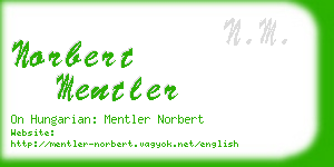 norbert mentler business card